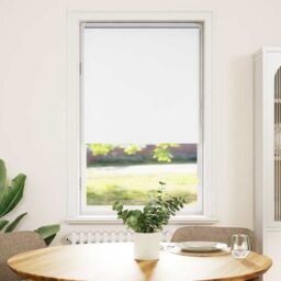 Berkfield Home Roller Blind Blackout White 85x130 cm Fabric Width 80.7 cm Polyester - thumbnail 2