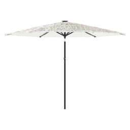 Berkfield Home Garden Parasol with Steel Pole White 288x288x225 cm - Size: 288 x 288 x 225 cm - thumbnail 2