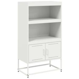 Berkfield Home Highboard White 68.5x38.5x123.5 cm Steel - thumbnail 3
