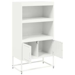 Berkfield Home Highboard White 68.5x38.5x123.5 cm Steel - thumbnail 9