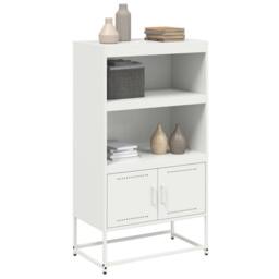 Berkfield Home Highboard White 68.5x38.5x123.5 cm Steel - thumbnail 4