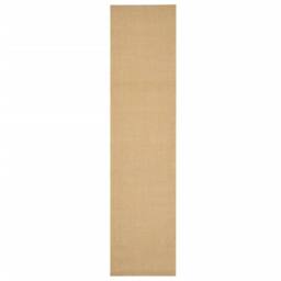 Berkfield Home Rug Natural Sisal 80x350 cm in Light Tan - Size: Medium - thumbnail 3