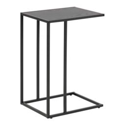 Furniture To Go Seaford Black Metal Side Table with Black Top - thumbnail 3