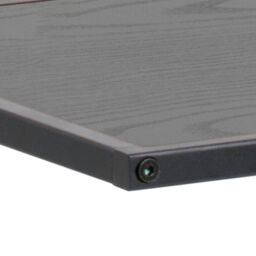 Furniture To Go Seaford Black Metal Side Table with Black Top - thumbnail 8