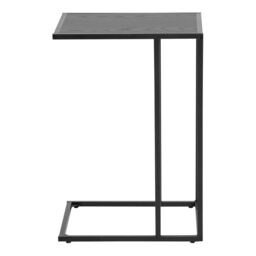 Furniture To Go Seaford Black Metal Side Table with Black Top - thumbnail 2