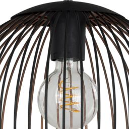 Eglo Almanzora Black & Copper Wire Modern Steel Pendant Light - thumbnail 3