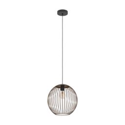 Eglo Almanzora Black & Copper Wire Modern Steel Pendant Light - thumbnail 2