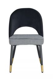 Hygrad Built to Survive Set of 2 Dining Chairs Velvet Padded Seat Metal Legs Kitchen Chair Home Office Set in Black - thumbnail 4