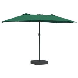 Berkfield Home Garden Parasol Folding Green 385 x 209 x 244 cm Fabric - thumbnail 2