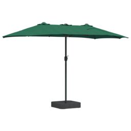 Berkfield Home Garden Parasol Folding Green 385 x 209 x 244 cm Fabric - thumbnail 6