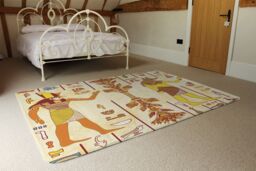 Benjamin Tate Design Egyptian Gods & Ancient Egyptian Hieroglyphs Rug in Natural - Size: Large - thumbnail 3