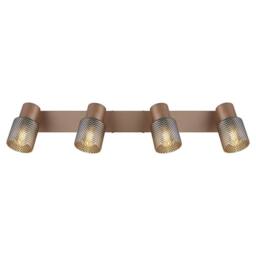 Netlighting Satella Ceiling Spotlight Bar Coffee Colored Matt 4x E14 in Brown - thumbnail 3