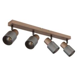 Netlighting Satella Ceiling Spotlight Bar Coffee Colored Matt 4x E14 in Brown - thumbnail 2