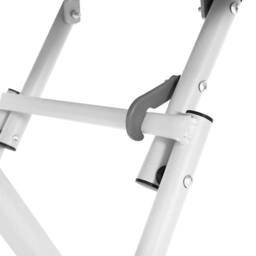 Berkfield Home White Foldable Garden Table White 55x55x73 cm Steel - Size: 55 x 55 x 73 cm - thumbnail 8