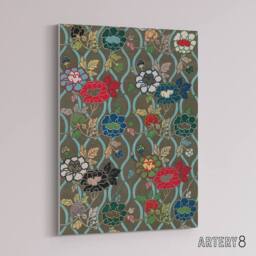 "Artery8 Japanese Floral Pattern G A Audsley Vintage Canvas Wall Art - Size: W18"" x H24""" - thumbnail 2