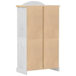 Berkfield Home Wardrobe Corona White 102x52x186 cm Solid Wood Pine - Size: 102 x 52 x 186 cm - thumbnail 6
