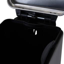 SPETLEK Dark Grey 6L Stainless Pedal Bin Rectangle Soft Close Kitchen Toilet - thumbnail 2