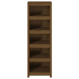 Berkfield Home Book Cabinet Honey Brown 50x35x154 cm Solid Wood Pine - Size: 50 x 35 x 154 cm - thumbnail 5