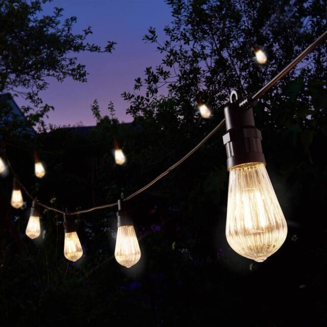 mysmartbuy Fluted Festoon Warm White Lights - 20 LED Garden Set - image 1