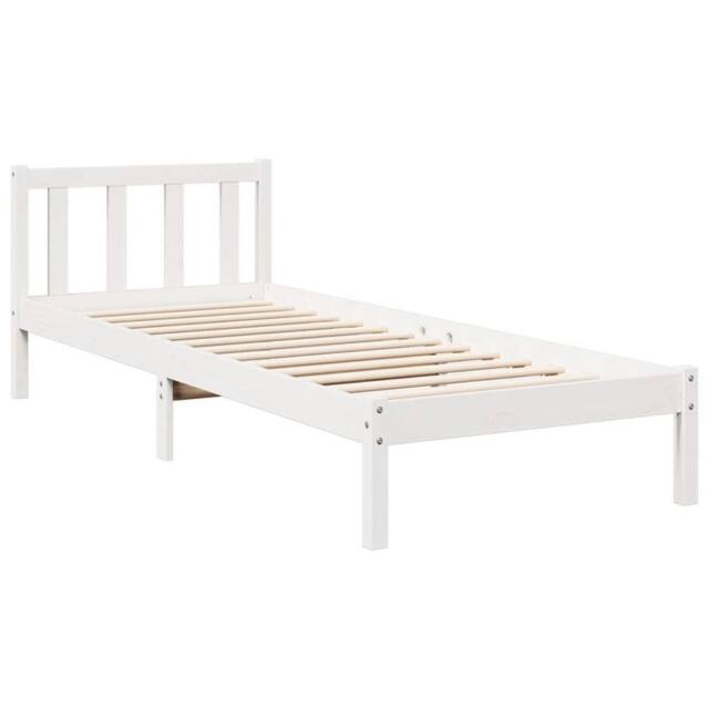Berkfield Home Decorative Extra Long Bed Frame without Mattress White 90x210 cm - image 1