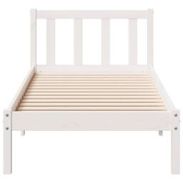 Berkfield Home Decorative Extra Long Bed Frame without Mattress White 90x210 cm - thumbnail 4