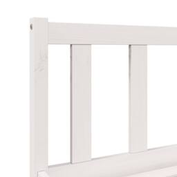 Berkfield Home Decorative Extra Long Bed Frame without Mattress White 90x210 cm - thumbnail 7