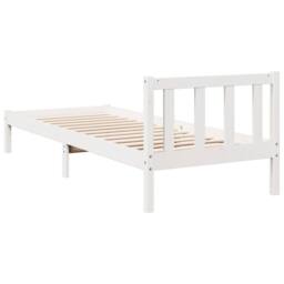 Berkfield Home Decorative Extra Long Bed Frame without Mattress White 90x210 cm - thumbnail 6