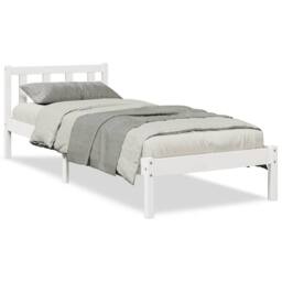Berkfield Home Decorative Extra Long Bed Frame without Mattress White 90x210 cm - thumbnail 3