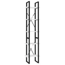 Berkfield Home 5-Tier Book Cabinet White 40x30x175 cm Engineered Wood - Size: 40 x 30 x 175 cm - thumbnail 2