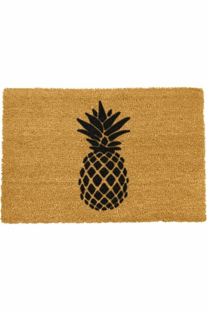 Artsy Mats Pineapple doormat - Regular 60x40cm in Black - Size: 40 cm x 60 cm - image 1