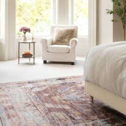 Kukoon Tribal Design Cotton Chenille Rug Brown Blue Machine Washable - Size: 60 cm x 240 cm - thumbnail 4