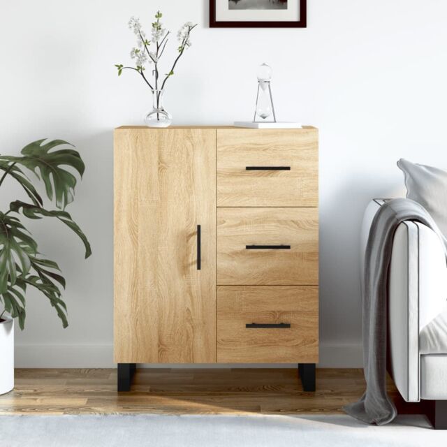 Berkfield Home Sideboard Sonoma Oak 69.5x34x90 cm Engineered Wood in Brown - image 1