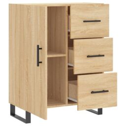Berkfield Home Sideboard Sonoma Oak 69.5x34x90 cm Engineered Wood in Brown - thumbnail 6
