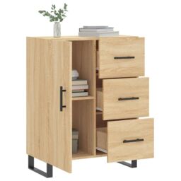 Berkfield Home Sideboard Sonoma Oak 69.5x34x90 cm Engineered Wood in Brown - thumbnail 4