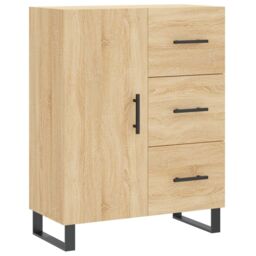 Berkfield Home Sideboard Sonoma Oak 69.5x34x90 cm Engineered Wood in Brown - thumbnail 2