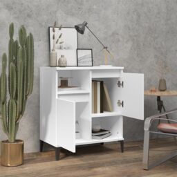 Berkfield Home Sideboard White 60x35x70 cm Engineered Wood - Size: 60 x 35 x 70 cm - thumbnail 3