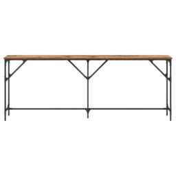 Berkfield Home Console Table Old Wood 200x29x75 cm Engineered Wood in Brown - Size: 200 x 29 x 75 cm - thumbnail 5