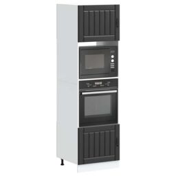Berkfield Home Oven Cabinets 2 pcs Kalmar Black Engineered Wood - thumbnail 1
