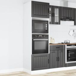 Berkfield Home Oven Cabinets 2 pcs Kalmar Black Engineered Wood - thumbnail 3