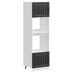 Berkfield Home Oven Cabinets 2 pcs Kalmar Black Engineered Wood - thumbnail 2