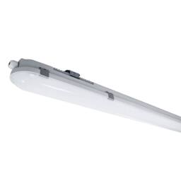 First Choice Lighting Set of 12 Anti Corrosive IP65 Outdoor 18W LED Cool White 4ft Battens in Grey - thumbnail 2