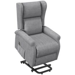 HOMCOM Riser & Recliner Chair Electric Reclining Chair with Remote Control in Grey - thumbnail 2