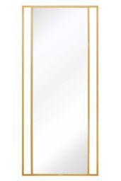 "MirrorOutlet Gold Modern Wall & Leaner Garden Mirror 71""x 31"" 180x80cm - Size: 1 Pack" - thumbnail 3