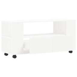 Berkfield Home TV Cabinet White 102x34.5x43 cm Engineered Wood - thumbnail 5