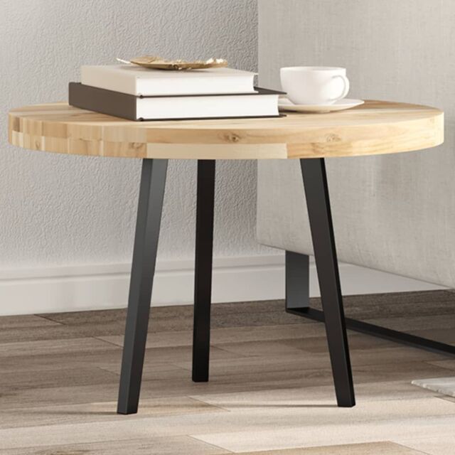 Berkfield Home Table Top Round √ò60x4 cm Solid Wood Acacia in Brown - Size: 60x4 cm - image 1