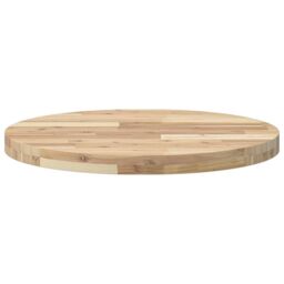 Berkfield Home Table Top Round √ò60x4 cm Solid Wood Acacia in Brown - Size: 60x4 cm - thumbnail 4