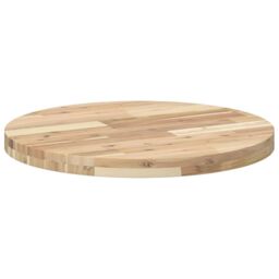 Berkfield Home Table Top Round √ò60x4 cm Solid Wood Acacia in Brown - Size: 60x4 cm - thumbnail 5