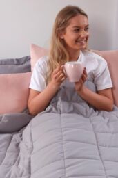 OHS Sensory Sleep Therapy Weighted Blanket 125 x 180 cm 6kg in Grey - Size: 125 cm x 180 cm - thumbnail 1
