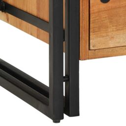 Berkfield Home Bedside Cabinet 40x40x59 cm Solid Wood Acacia in Brown - Size: 40 x 40 x 59 cm - thumbnail 8