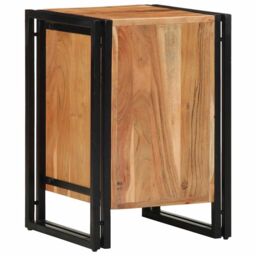 Berkfield Home Bedside Cabinet 40x40x59 cm Solid Wood Acacia in Brown - Size: 40 x 40 x 59 cm - thumbnail 5
